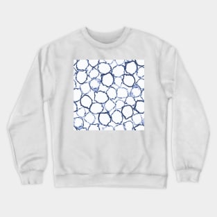 Indigo blue rings tie dyed Crewneck Sweatshirt